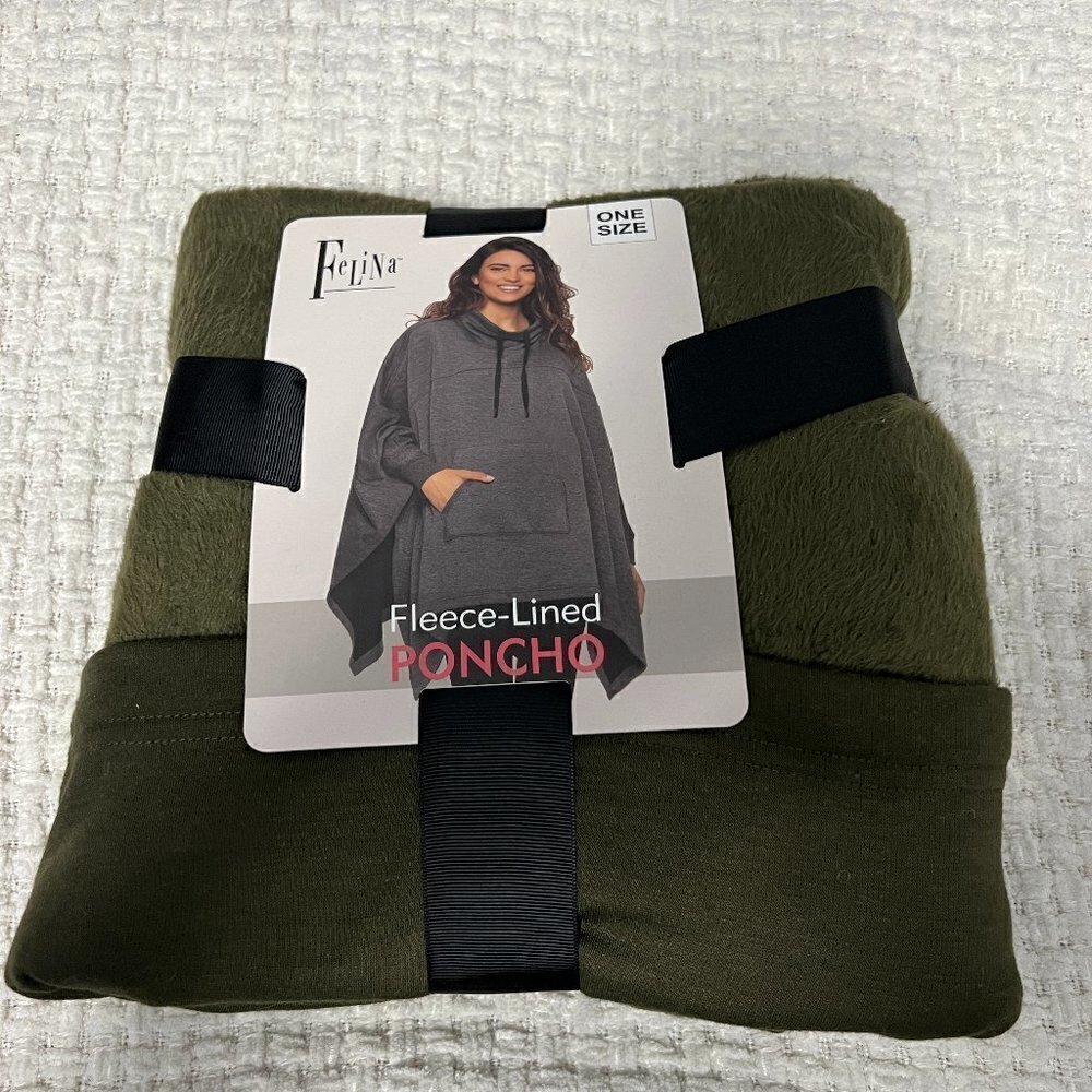 Felina Fleece Lined Poncho Winter One Size
